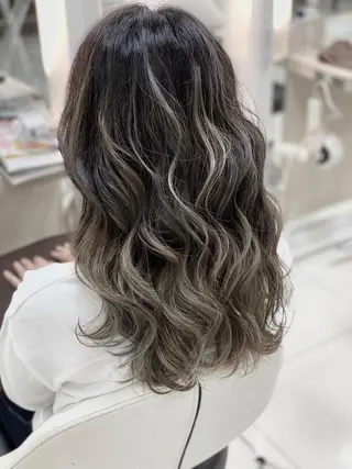 セミロング カラー 全席個室　暖色カラー Zina松園優香🌸のヘアスタイル