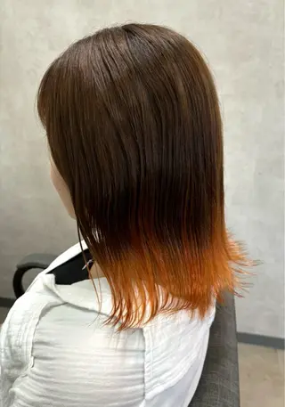 ミディアム カラー 遠山 瑠麻のヘアスタイル