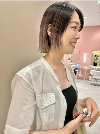 ミディアム カラー 👔ボブ﹨似合 わせパーマ🩳ももかのヘアスタイル