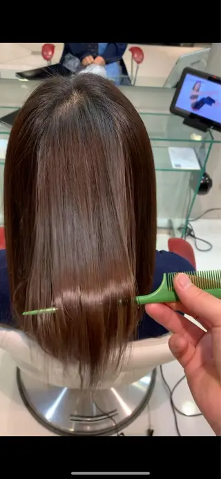 セミロング パーマ 縮毛矯正/パーマ EARTH岐阜髙橋のヘアスタイル