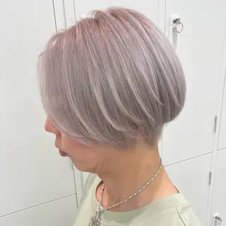 ショート カラー 奥山義進/ハイトーン /バレイヤージュのヘアスタイル