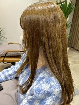 セミロング ブラウンカラー tomokaのヘアスタイル