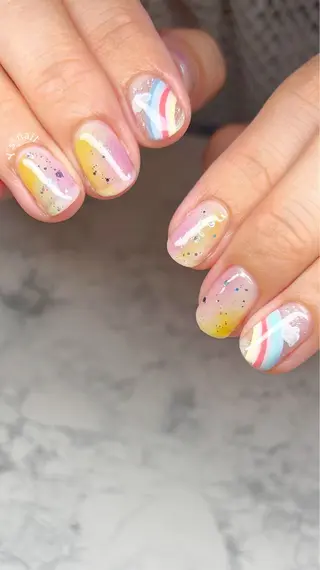 ネイル 手書きが得意🖌️ Y’s  nailのネイルデザイン