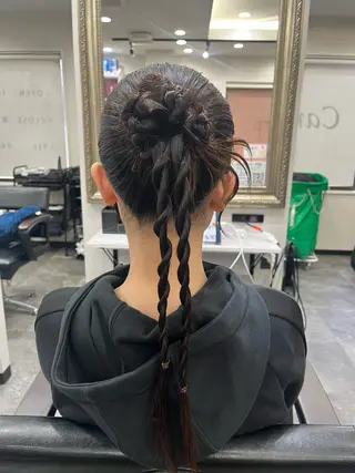 ロング ヘアアレンジ 籾木 美優のヘアスタイル