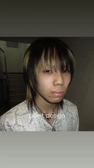 セミロング カラー タマキ/似合わせ カット/Wカラーのヘアスタイル