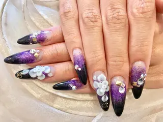 ロング ネイル ネイル ティアラのネイルデザイン