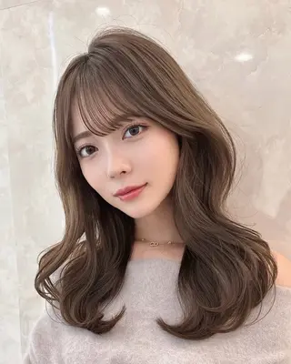ロング 韓国顔まわり/前髪 /レイヤー/いつきのヘアスタイル