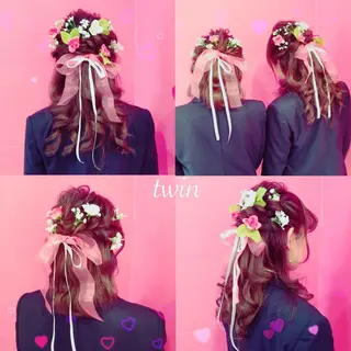 ロング ヘアアレンジ LiNA🌿藤原 茉莉花のマツエク・マツパデザイン
