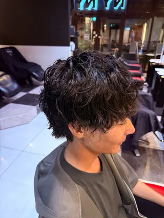 パーマ メンズ 田中 海斗のヘアスタイル