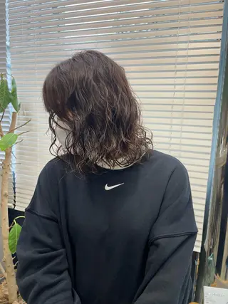 ミディアム カラー パーマ Peyp所属・早瀬 裕之のヘアスタイル