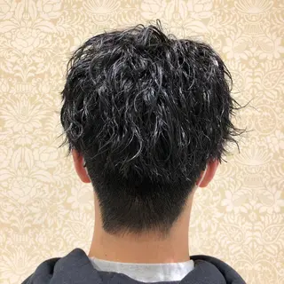 ミディアム パーマ メンズ 🐠寒色系×パーマ 櫻井　麿偉🐏のヘアスタイル