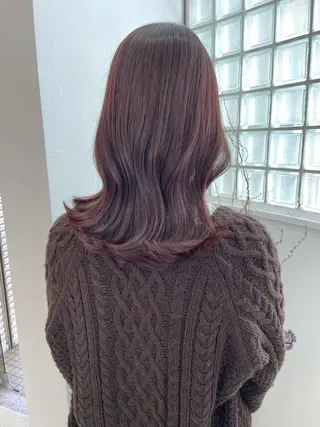セミロング カラー ヘアアレンジ JIEN 🌷 sakuraのヘアスタイル
