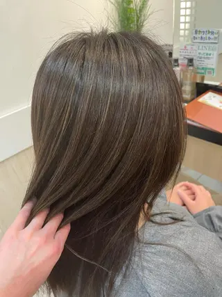 セミロング カラー ヘアアレンジ リリー /Men's/パーマのヘアスタイル