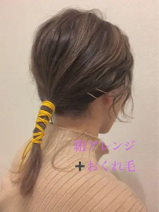 セミロング ヘアアレンジ 堀口 彩佳のヘアスタイル