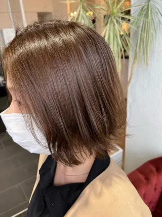 ミディアム カラー FRAME＋spa&hair roomなんば駅前店所属・🦋タナカ ヒナ🦋 ブリーチなしカラーのヘアスタイル