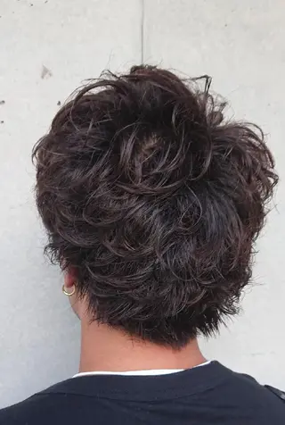 ショート メンズ パーマ 宮本 秀人のヘアスタイル