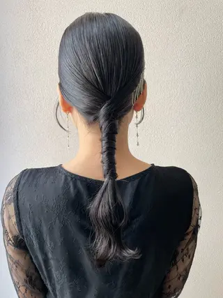 セミロング ヘアアレンジ 沢田 瞳のヘアスタイル