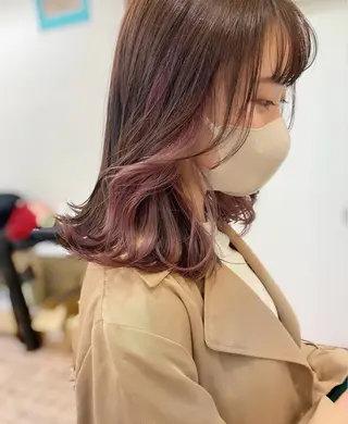 ミディアム カラー ナカジマ ナナのヘアスタイル