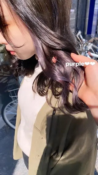 ミディアム カラー ヘアアレンジ HAIRSALONLOOP所属・川上 麻梨阿のヘアスタイル