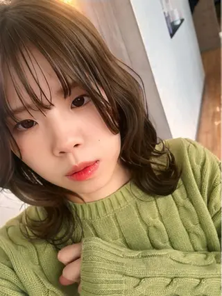 ミディアム カラー LIFE 本店所属・ハイトーン×韓国 レイヤー/ 小林達哉のヘアスタイル
