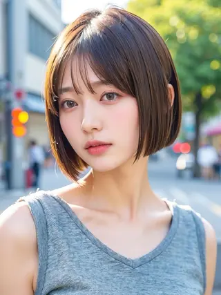 ショート 韓国ヘア/レイヤー/ 髪質改善のヘアスタイル