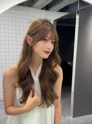 ロング 韓国ヘア🤍🇰🇷 ‪🫶🏻吉満のヘアスタイル