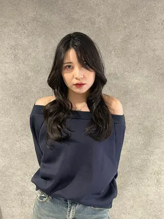 ロング レイヤーカット 縮毛矯正◽️河野泰貴のヘアスタイル