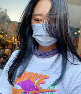 ロング カラー ヘアアレンジ メンズ キッズ ネイル viewstokyo所属・mana 暖色カラーカットのヘアスタイル