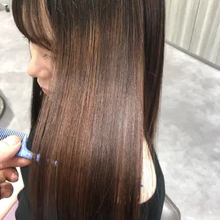 ロング ムトウセイマ/艶髪 /艶ケアWブリーチのヘアスタイル