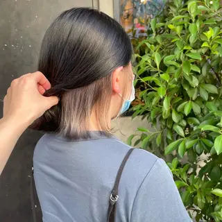 ミディアム カラー 竹内 春奈のヘアスタイル