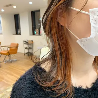 ミディアム カラー 【韓国風くびれヘア】 joule小木曽輝のヘアスタイル