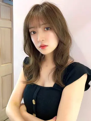 ミディアム カラー 韓国ヘア🤍顔周り/ 髪質改善✨/林遼一郎のヘアスタイル