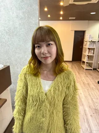 ミディアム カラー 高橋 みく/ minim 暖色のヘアスタイル