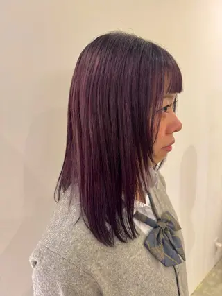 セミロング 💖ASUKA 💜/透明感カラーのヘアスタイル