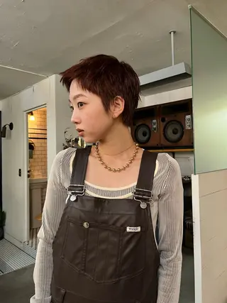 ショート カラー レイヤー/ベージュ mikuのヘアスタイル