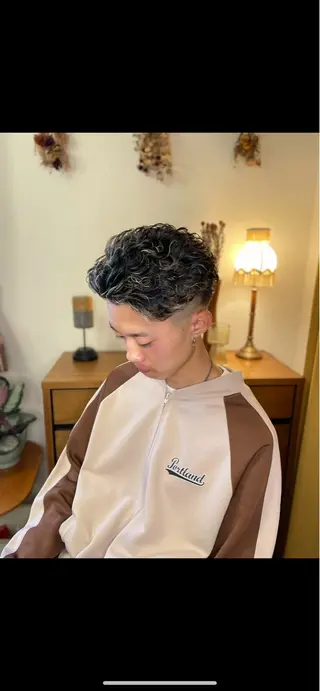 パーマ メンズ 片平 琳大郎のヘアスタイル