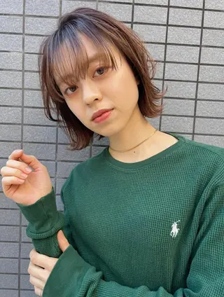 ショート カラー KANA/ボブ/ インナーカラー/艶髪のヘアスタイル