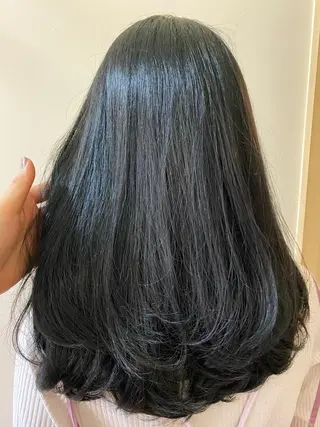 セミロング 北山 なるみのヘアスタイル