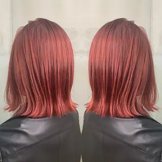 ミディアム カラー レイヤーカット/ 艶カラー/RYOMAのヘアスタイル