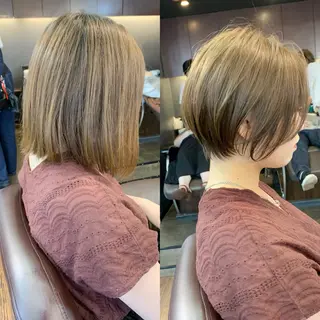 ショート 縮毛矯正/ショート/ レイヤー/畑中正敏のヘアスタイル