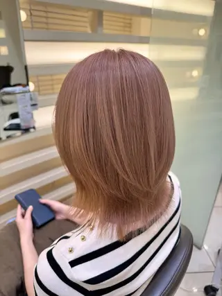 ミディアム 🍑似合わせカラー/ デザイン🍑野本麗奈のヘアスタイル