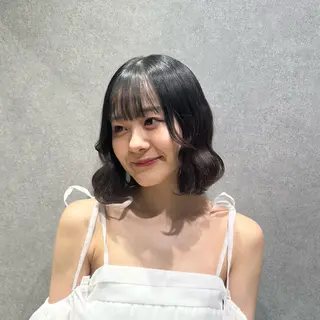 ミディアム ヘアアレンジ 大角 千里のヘアスタイル