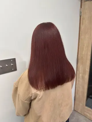 セミロング カラー ニュアンスパーマ/ ハイトーン/hinaのヘアスタイル