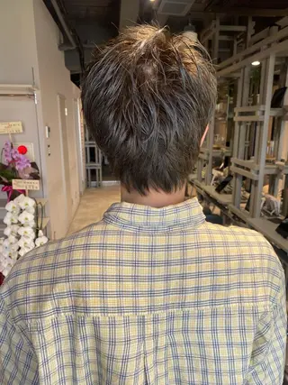 カラー メンズ ベージュ/グレージュ 恵比寿/丸山陽平のヘアスタイル