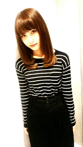 セミロング ロング カラー パーマ MAX BEAUTY GINZA所属・髪質改善🌸美髪矯正 /癖毛🌸山田 隆介のヘアスタイル