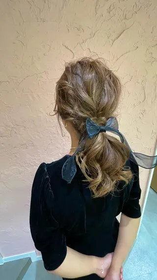 セミロング ヘアアレンジ 松永 梨央のヘアスタイル