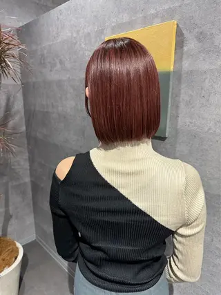 ショート カラー 柔らかい透明感カラー 髪質改善/神戸のヘアスタイル