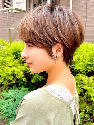 ショート カラー パーマ LucksiMie 銀座店所属・【韓国　レイヤー 髪質改善✨】かずのヘアスタイル
