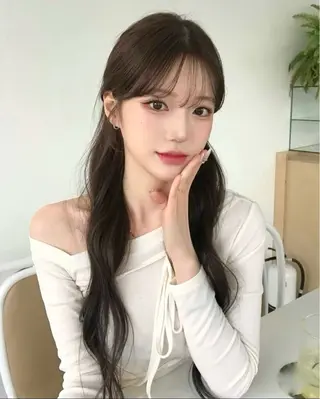 ロング カラー パーマ ヘアアレンジ メンズ キッズ 上品＆韓国風 🥀海心🥀のヘアスタイル