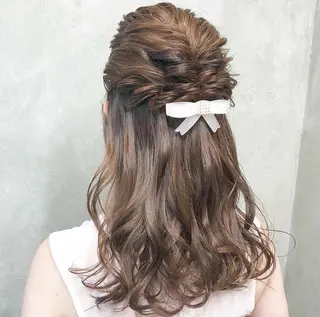 ロング カラー パーマ ヘアアレンジ メンズ 艶ピンク*ヘアセット 🌙shioriのヘアスタイル